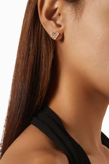 Pearl & Diamond Earrings in 18kt Gold
