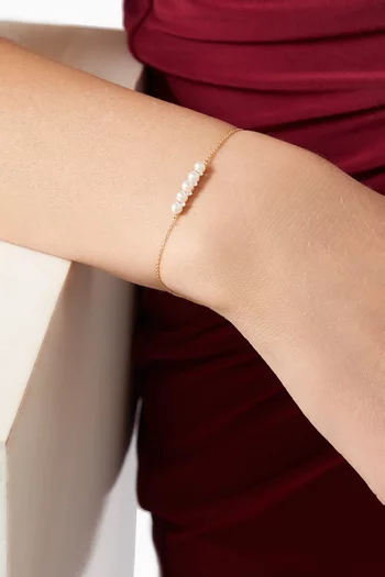 Danah Diamond & Pearl Bracelet in 18kt Gold