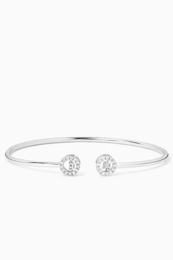 Dancing Diamonds Bangle in 18kt White Gold