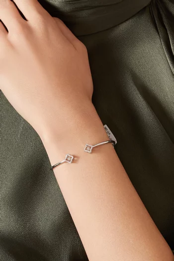 Dancing Diamonds Bangle in 18kt White Gold