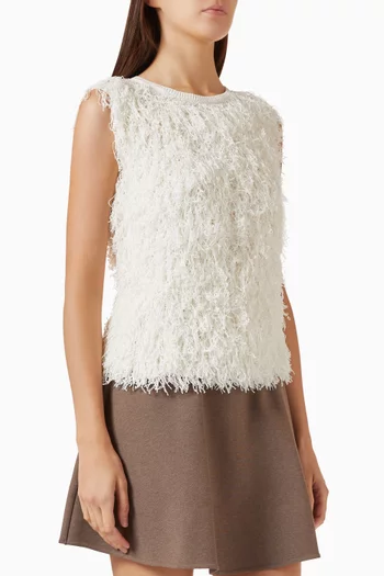 Fringed Knitted Top