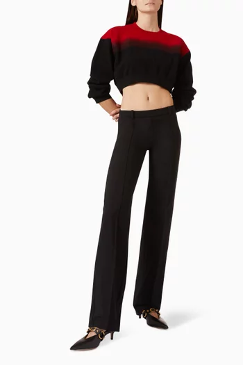 بنطال بقصة ضيقة قطن مطاطي