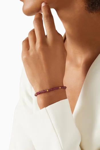 Raina Ruby Bead Bracelet in 18kt Gold
