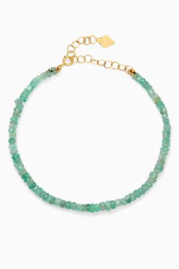 Arina Emerald Bead Bracelet in 18kt Gold