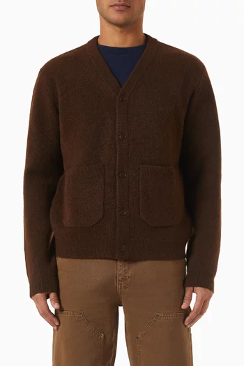 White Glove Boxy Cardigan in Mohair-blend