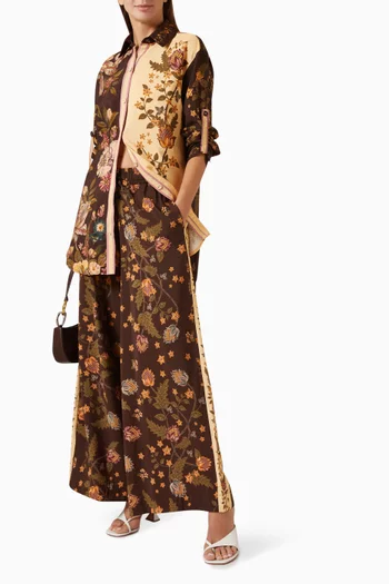 Crystal Floral Shirt in Viscose-blend