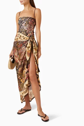 Marine Printed Pareo in Viscose