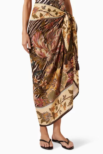 Marine Printed Pareo in Viscose