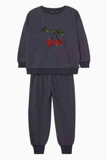 Lou Dot Sequin Sweatshirt in Organic Cotton-blend
