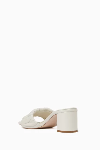 Logo 55 Slide Sandals in Matelassé Nappa