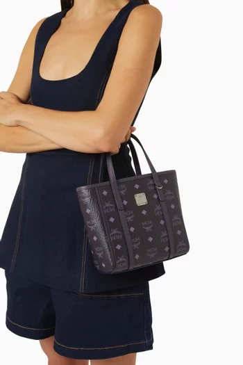 Mini Toni Shopper Tote Bag in Visetos Canvas