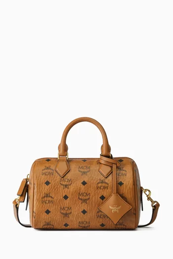 Small Ella Boston Bag in Visetos Canvas