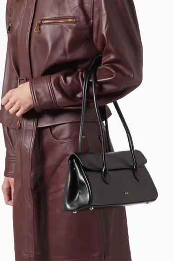 Solenne East-West Shoulder Bag in Vegan Leather