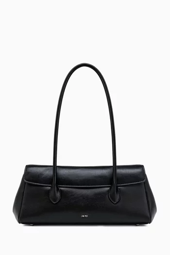 Solenne East-West Shoulder Bag in Vegan Leather