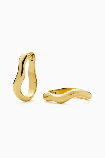 Molten Classic Hoop Earrings in Brass