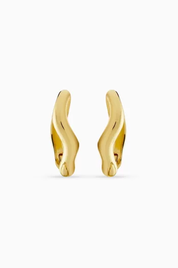 Molten Classic Hoop Earrings in Brass