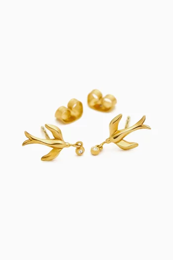 Harris Reed Taking Flight Stud Earrings in Brass