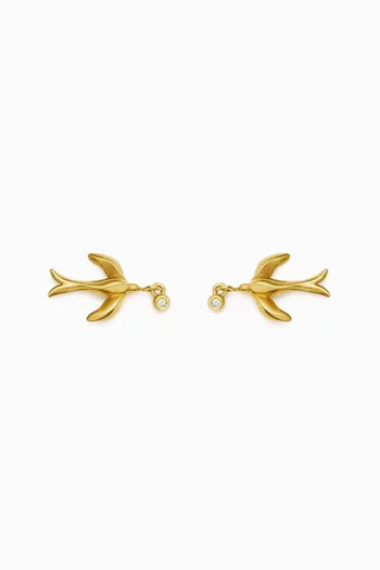 Harris Reed Taking Flight Stud Earrings in Brass