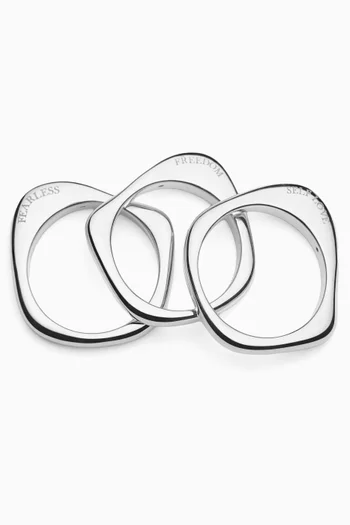 Harris Reed Stacking Rings in Sterling Silver