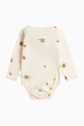 Lemon-print Bodysuit