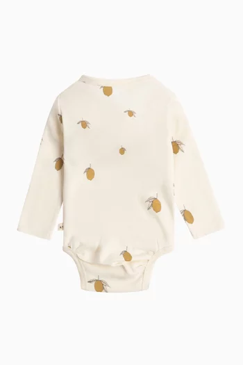Lemon-print Bodysuit
