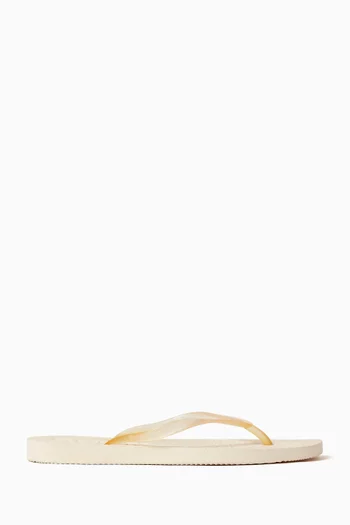 Tapered Flip-flop Sandals in Natural Rubber