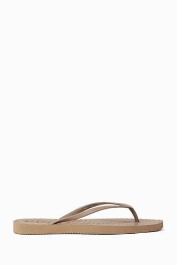 Tapered Flip-flop Sandals in Natural Rubber