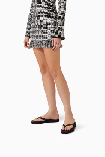 Tapered Flip-flop Platform Sandals in Natural Rubber