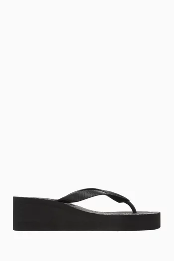 High Platform Flip-flop Sandals in Natural Rubber