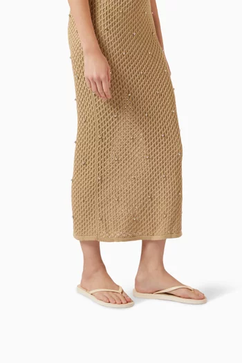 Slim Flip-flop Sandals in Natural Rubber