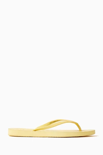 Slim Flip-flop Sandals in Natural Rubber