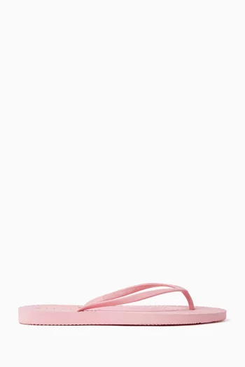 Slim Flip-flop Sandals in Natural Rubber