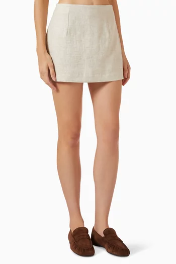 Aureli A-line Skort in Linen