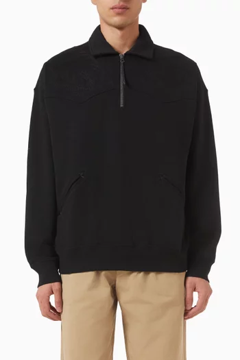 Half-zip Sweater in Cotton Blend