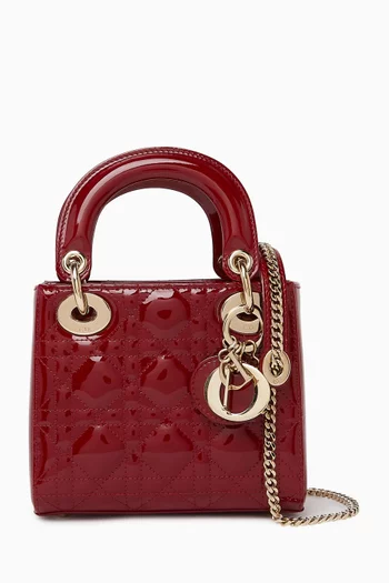 Mini Lady Dior Tote in Patent Leather