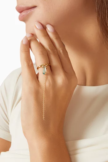 Cascade Adjustable Ring in Gold-plated Sterling Silver