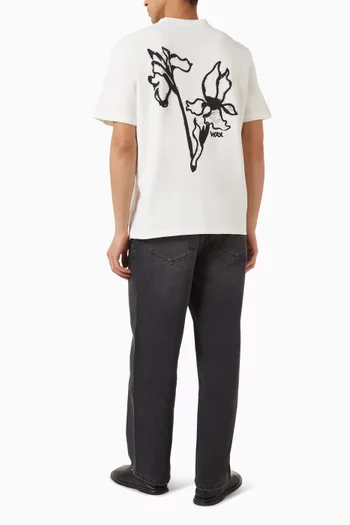 Dean Painted-flower T-shirt in Organic Cotton
