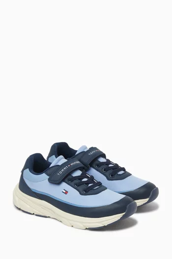Velcro Sneakers in Faux Leather