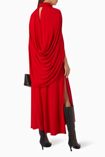 Dora Cape Dress in Viscose Jersey