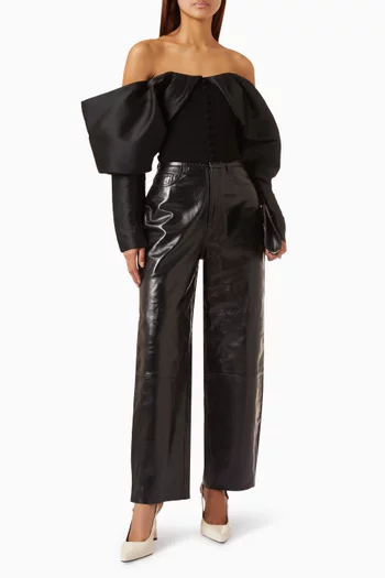 Opera Off-shoulder Top in Taffeta