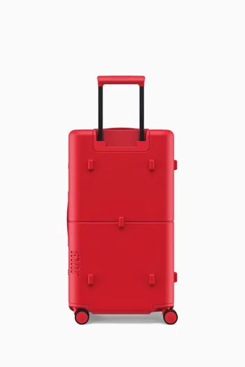 Checked Trunk Suitcase
