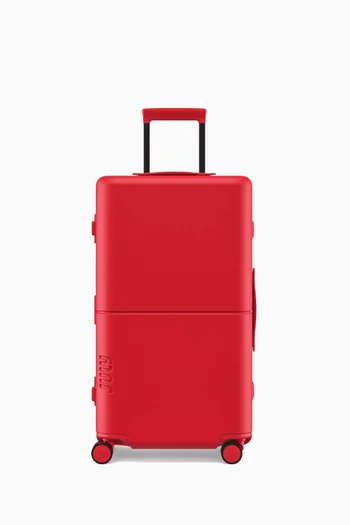 Checked Trunk Suitcase