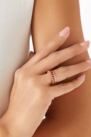 Eternity Ring with Rubies in 18kt Rose Gold