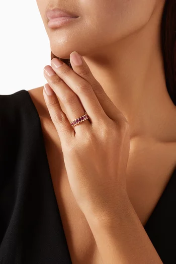Eternity Pink Sapphire Ring in 18kt Rose Gold