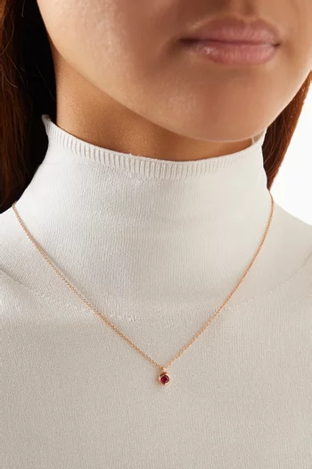 Ruby Necklace in 18kt Rose Gold