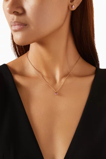Pink Sapphire Necklace in 18kt Rose Gold