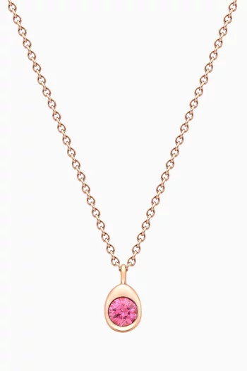 Pink Sapphire Necklace in 18kt Rose Gold