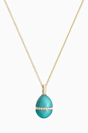 Forever Lapis Lazuli Egg Necklace in 18kt Gold