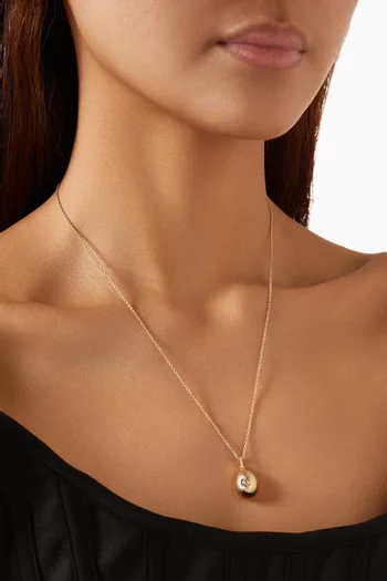 Forever Mini Fluted Diamond Necklace in 18kt Gold