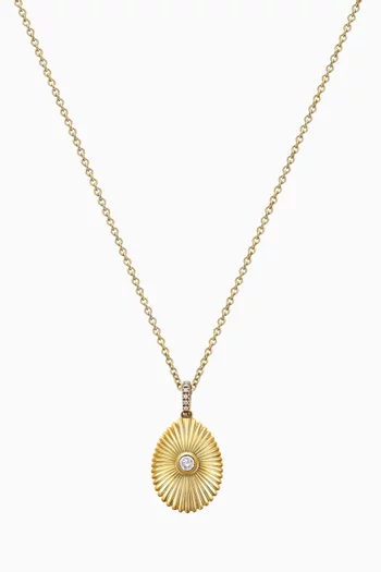 Forever Mini Fluted Diamond Necklace in 18kt Gold
